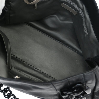 Chanel Black Calfskin Modern Chain Tote Bag