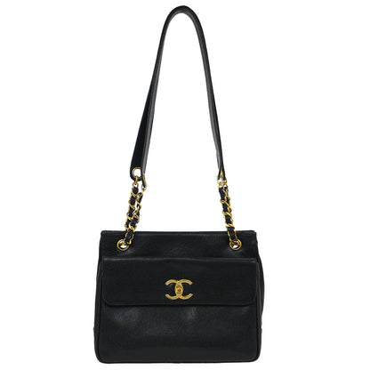 Chanel Black Caviar Shoulder Tote Bag