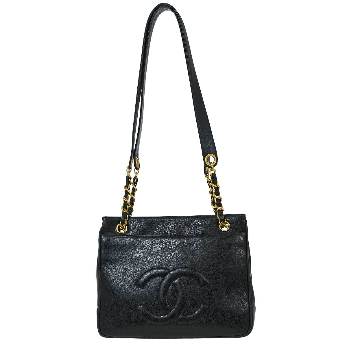 Chanel Black Caviar Shoulder Tote Bag