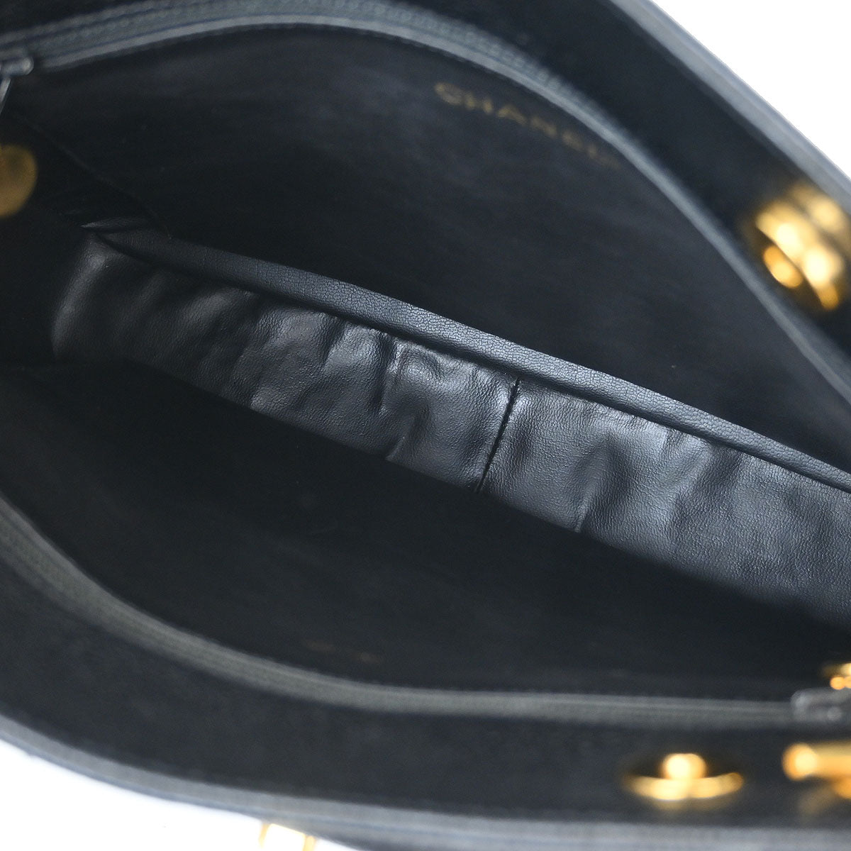 Chanel Black Caviar Shoulder Tote Bag