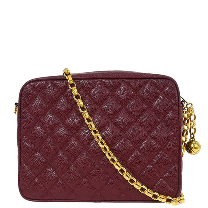 Chanel Bordeaux Caviar Camera Bag Small