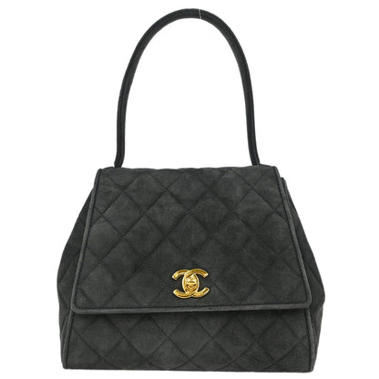 Chanel 1994-1996 Gray Suede Handbag