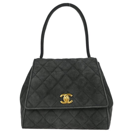 Chanel 1994-1996 Gray Suede Handbag