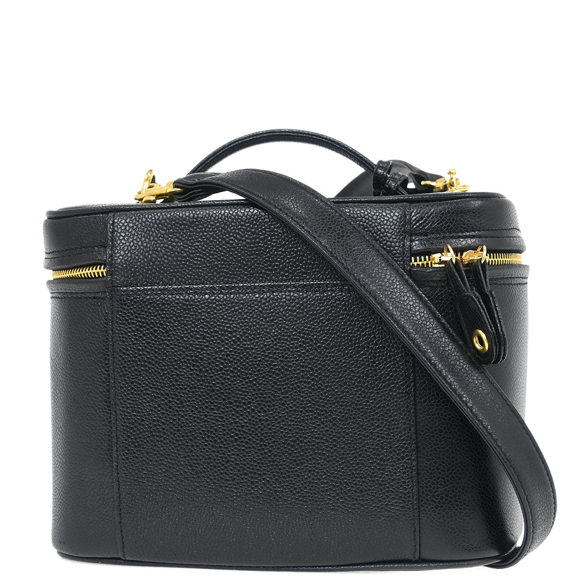 Chanel Black Caviar Vanity 2way Shoulder Handbag