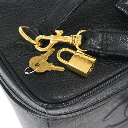 Chanel Black Caviar Vanity 2way Shoulder Handbag