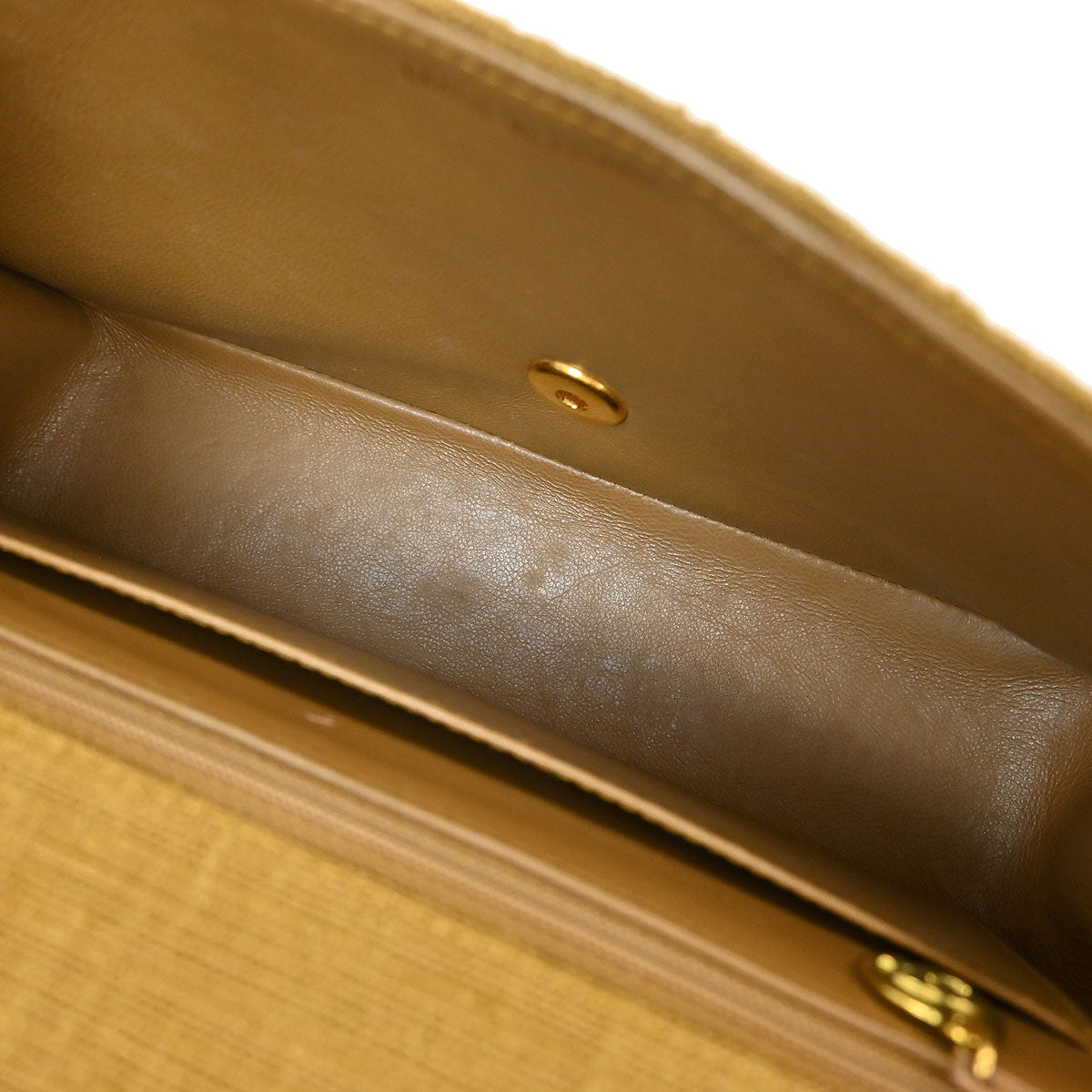 Chanel Brown Linen Small Diana Shoulder Bag
