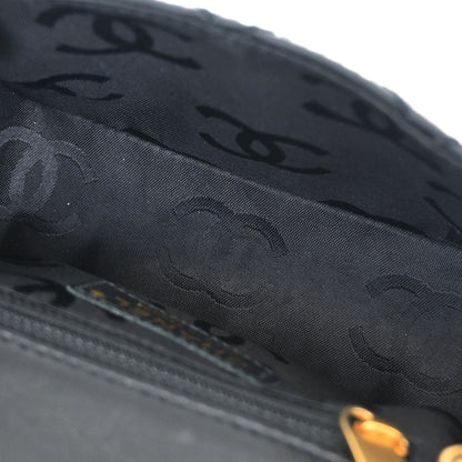 Chanel Black Calfskin Wild Stitch Single Flap Shoulder Bag