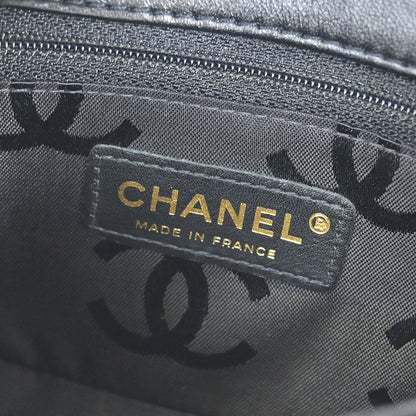 Chanel Black Calfskin Wild Stitch Single Flap Shoulder Bag