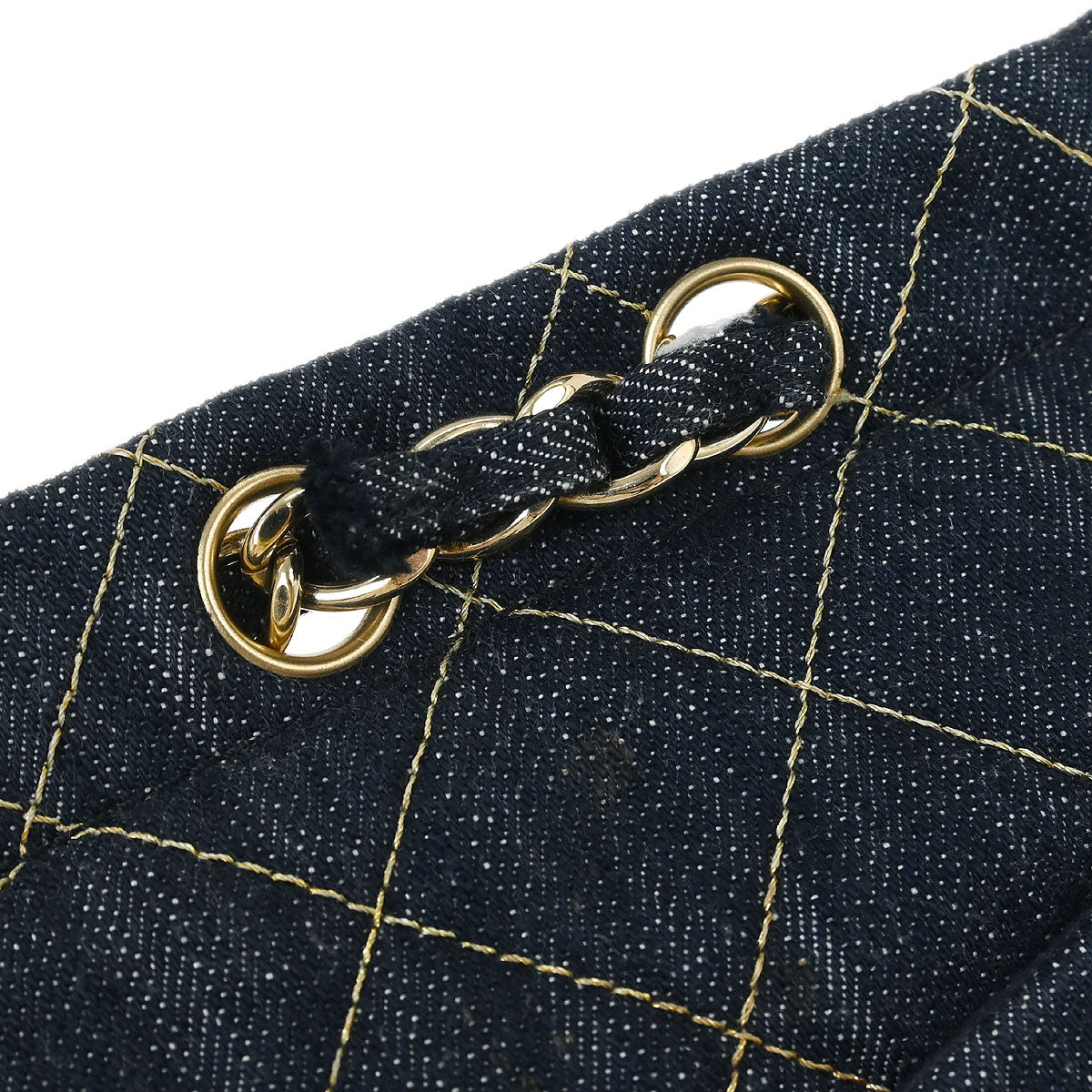Chanel Blue Denim Single Flap Shoulder Bag