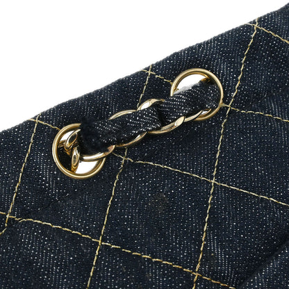 Chanel Blue Denim Single Flap Shoulder Bag