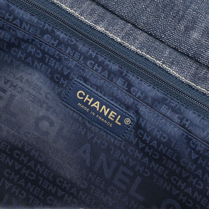 Chanel Blue Denim Single Flap Shoulder Bag