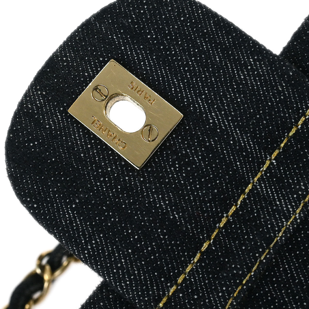 Chanel Blue Denim Single Flap Shoulder Bag