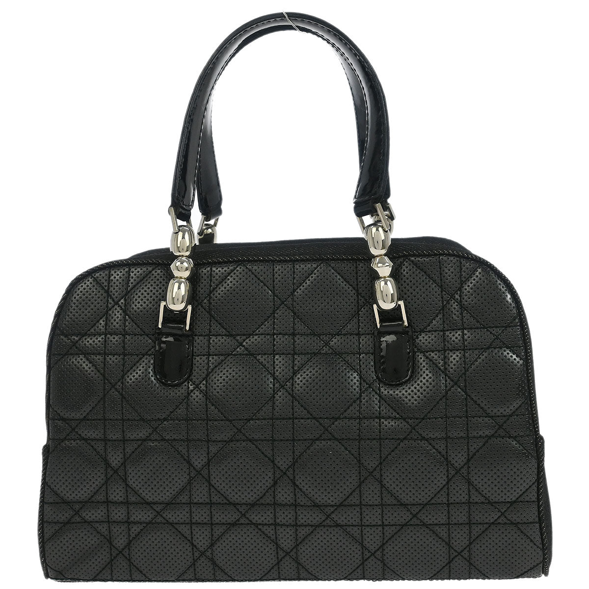 Christian Dior Black Denim Lambskin Malice Cannage Handbag