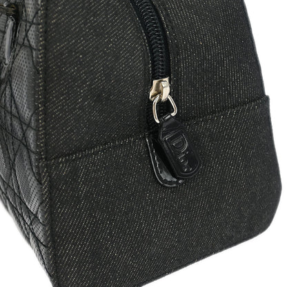 Christian Dior Black Denim Lambskin Malice Cannage Handbag