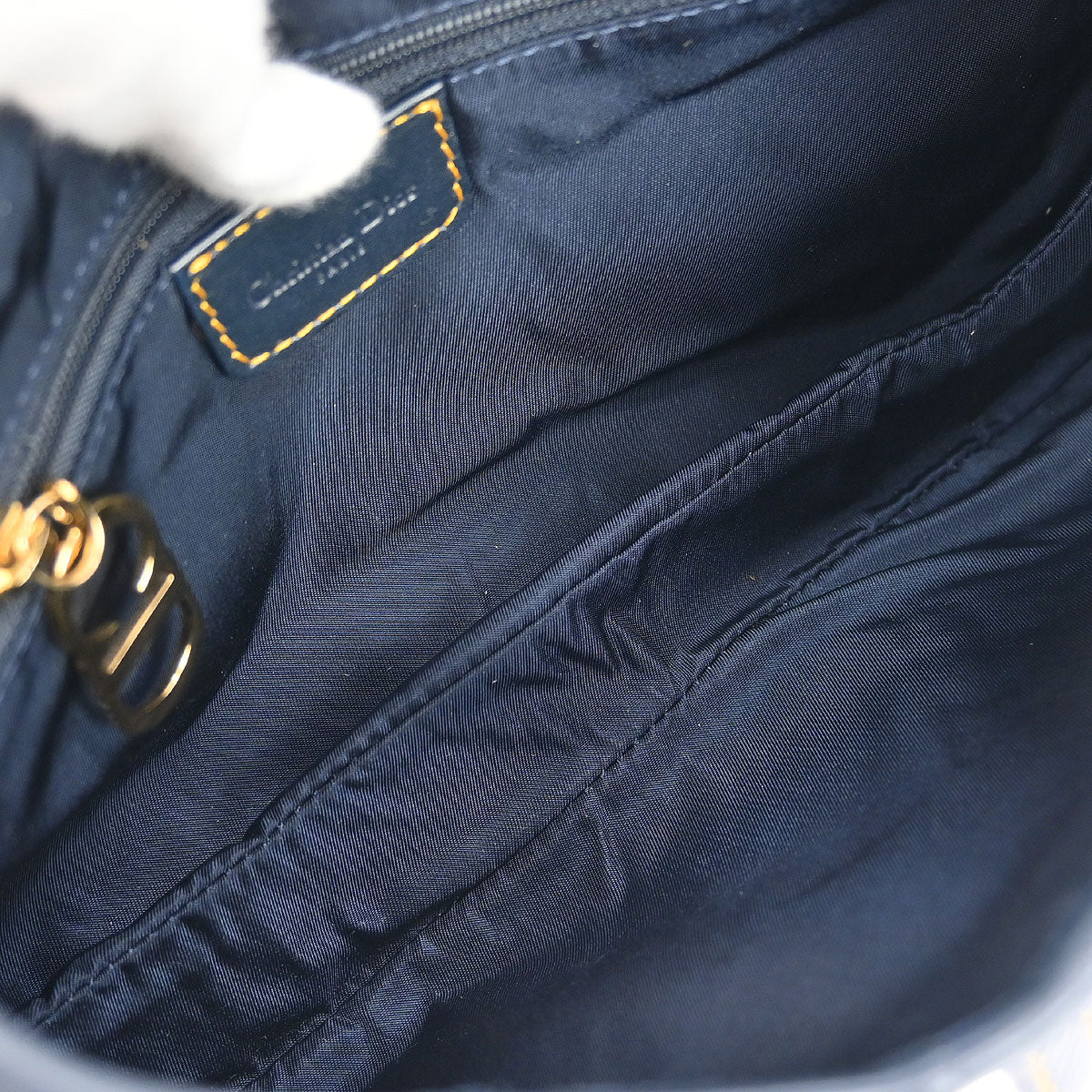 Christian Dior Navy Trotter Double Saddle Handbag