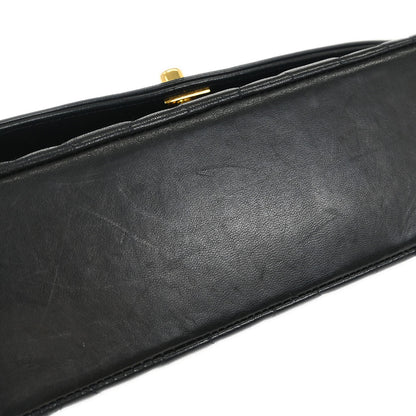 Chanel 1991-1994 Black Lambskin Small Diana Shoulder Bag
