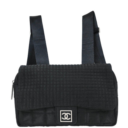 Chanel Black Nylon Sport Line Choco Bar Backpack
