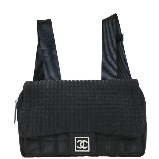 Chanel Black Nylon Sport Line Choco Bar Backpack