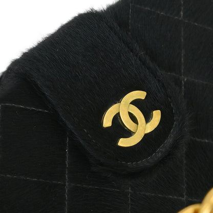 Chanel * Black Pony Hair Vanity Handbag