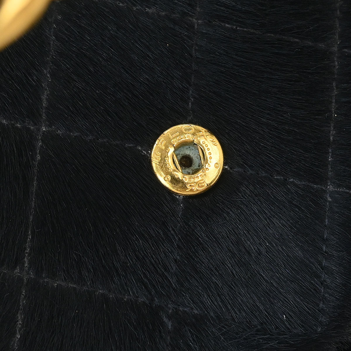 Chanel * Black Pony Hair Vanity Handbag