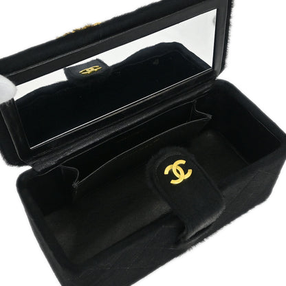 Chanel * Black Pony Hair Vanity Handbag