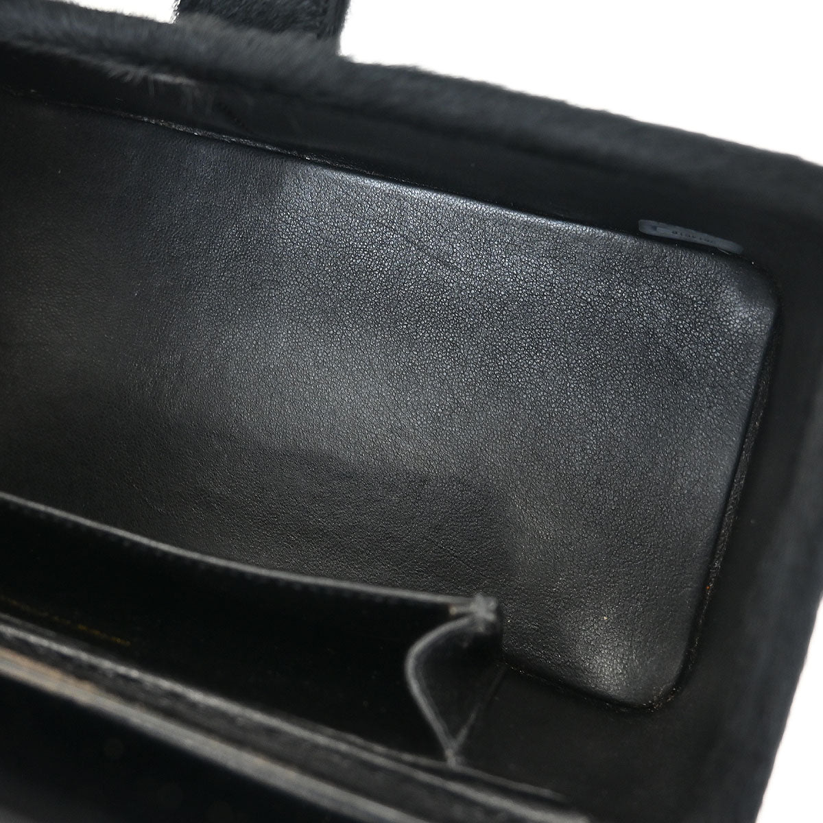Chanel * Black Pony Hair Vanity Handbag