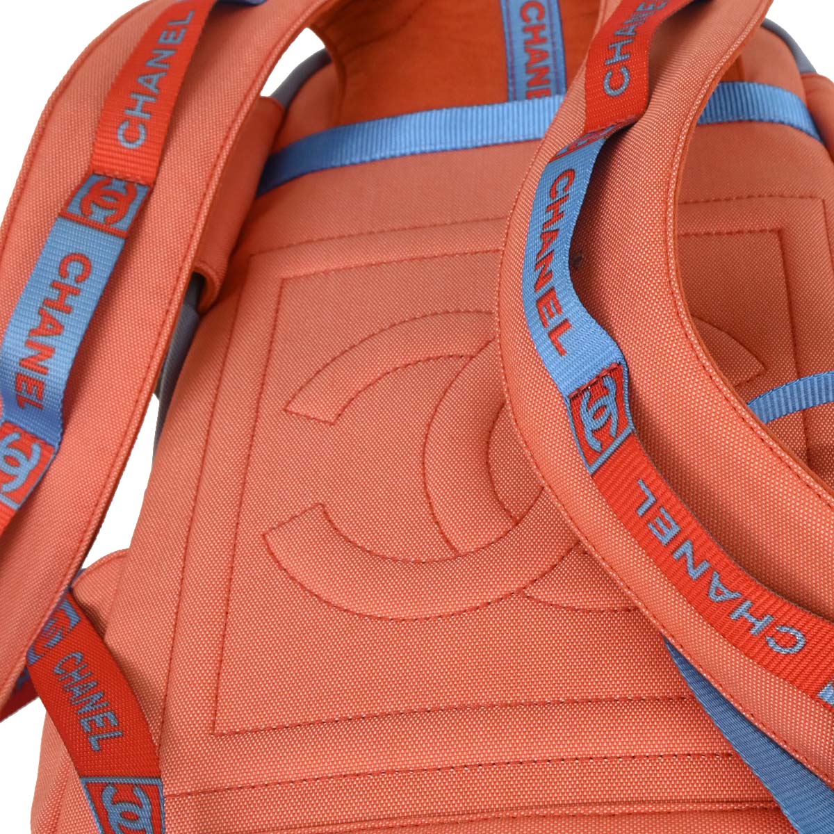 Chanel Red Blue Nylon Sport Line Backpack
