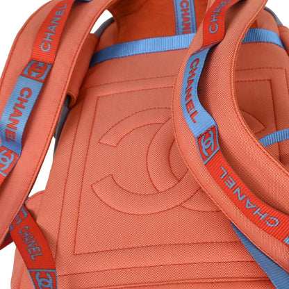 Chanel Red Blue Nylon Sport Line Backpack