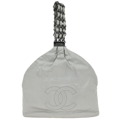 Chanel Light Gray Lambskin Handbag