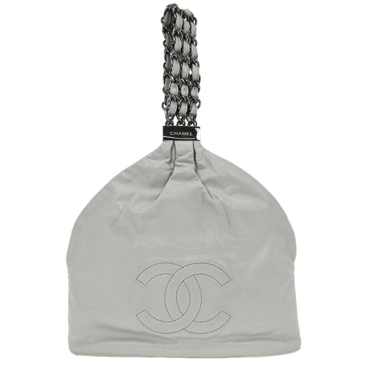 Chanel Light Gray Lambskin Handbag