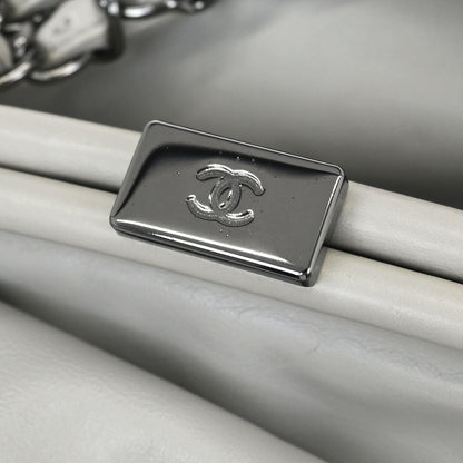 Chanel Light Gray Lambskin Handbag