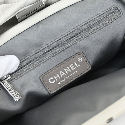 Chanel Light Gray Lambskin Handbag