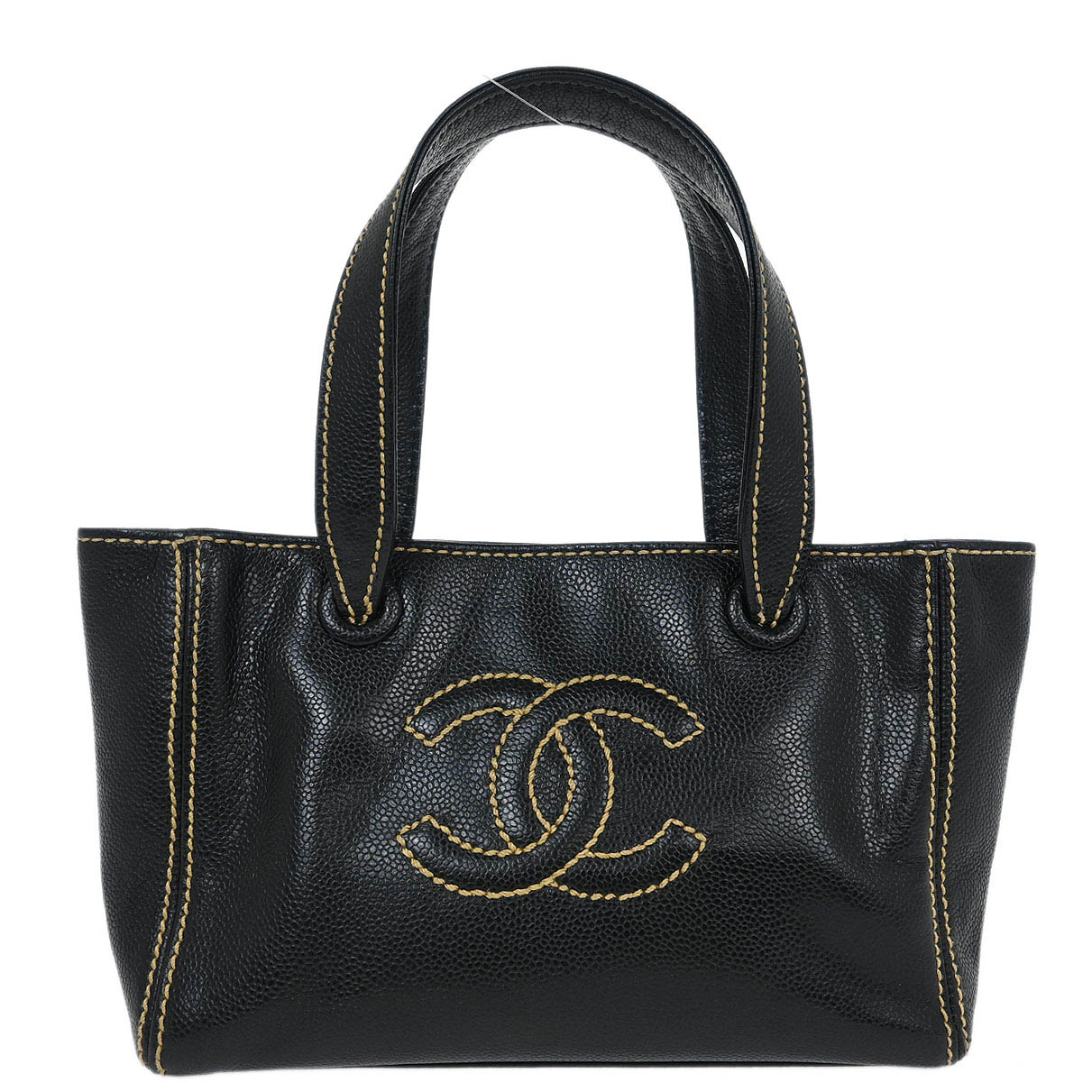 Chanel Black Caviar Wild Stitch Tote Bag