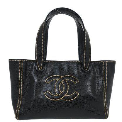 Chanel Black Caviar Wild Stitch Tote Bag