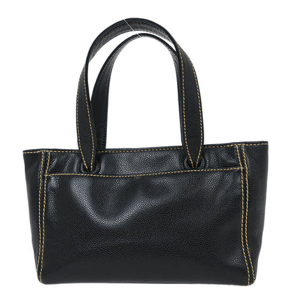 Chanel Black Caviar Wild Stitch Tote Bag