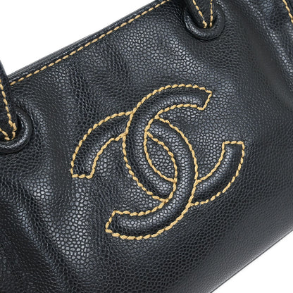 Chanel Black Caviar Wild Stitch Tote Bag