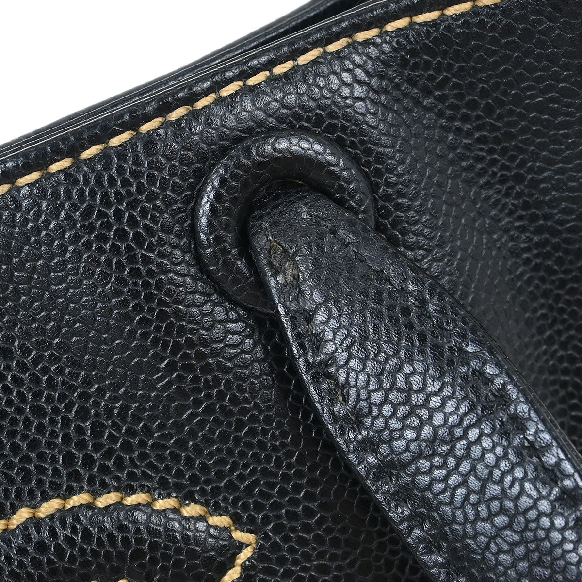 Chanel Black Caviar Wild Stitch Tote Bag