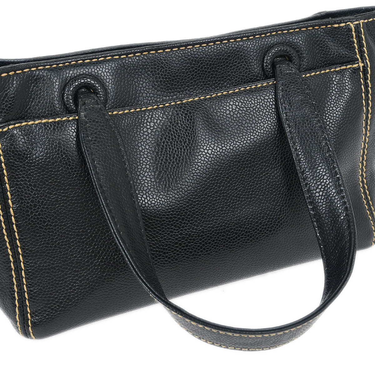 Chanel Black Caviar Wild Stitch Tote Bag