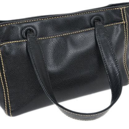 Chanel Black Caviar Wild Stitch Tote Bag