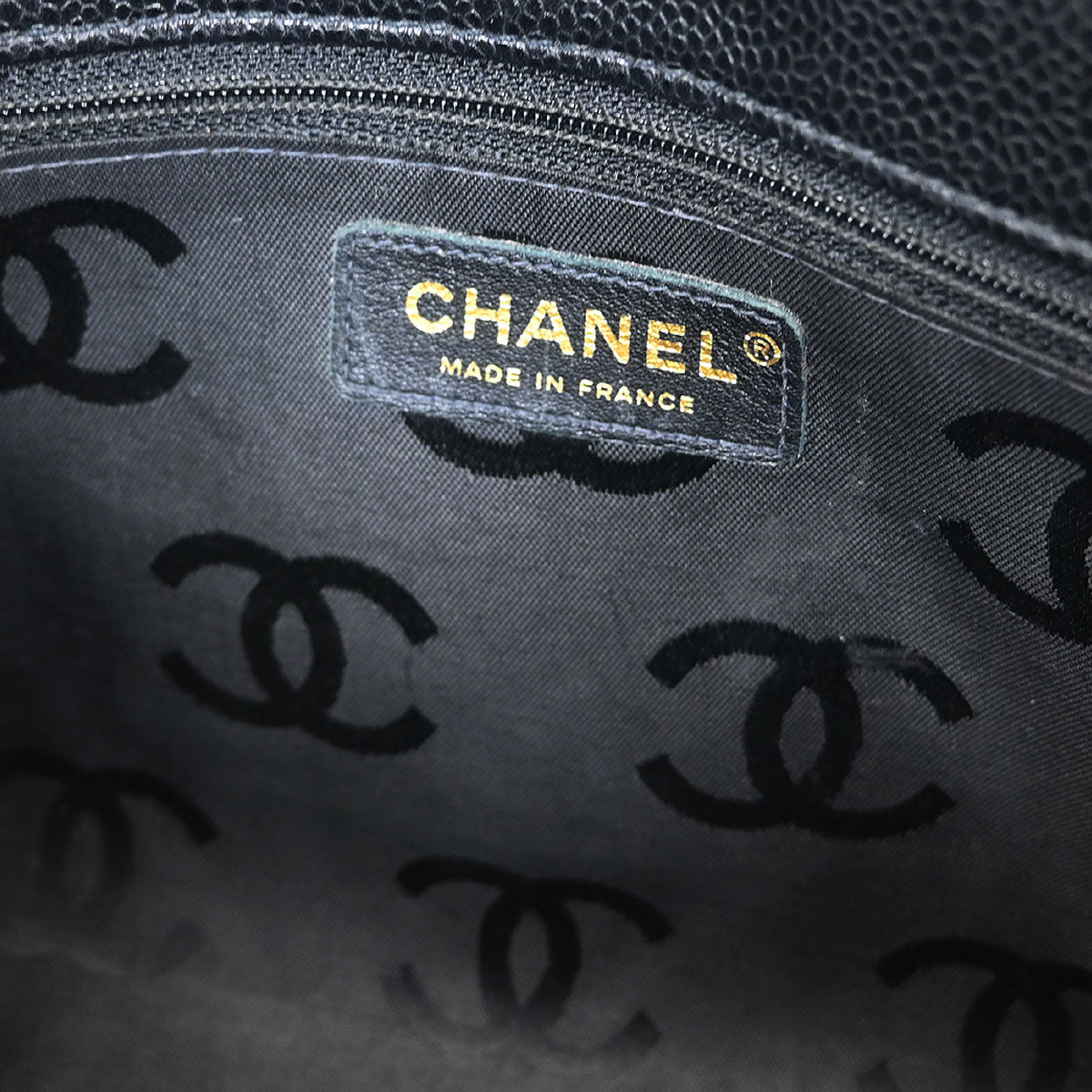 Chanel Black Caviar Wild Stitch Tote Bag