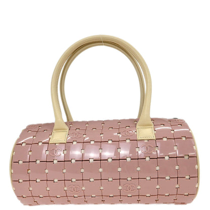 Chanel Pink Acrylic Puzzle Bag Barrel Handbag