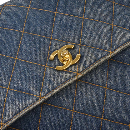 Chanel Blue Denim Kelly Handbag