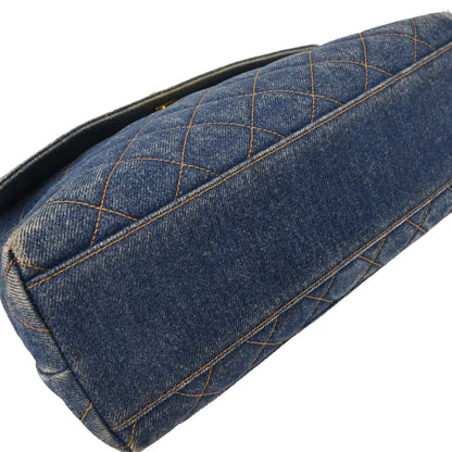 Chanel Blue Denim Kelly Handbag