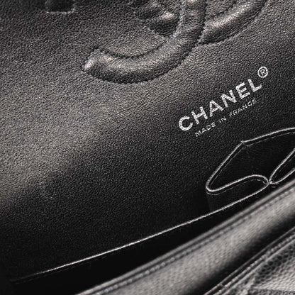Chanel Black Caviar Medium Classic Double Flap Shoulder Bag