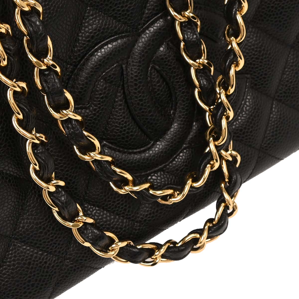 Chanel Black Caviar Petite Timeless Tote PTT Chain Handbag