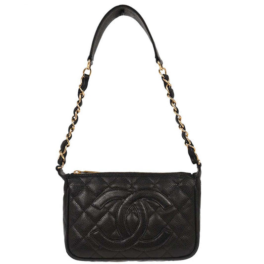 Chanel Black Caviar Chain Handbag