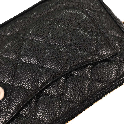 Chanel Black Caviar Chain Handbag