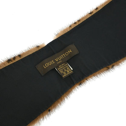 Louis Vuitton * Monogram Mink Flower Echarpe Stole