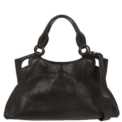 Cartier Black Marcello 2way Shoulder Handbag