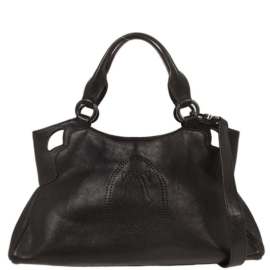 Cartier Black Marcello 2way Shoulder Handbag